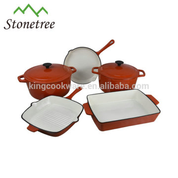 cast iron german enamel cookware set